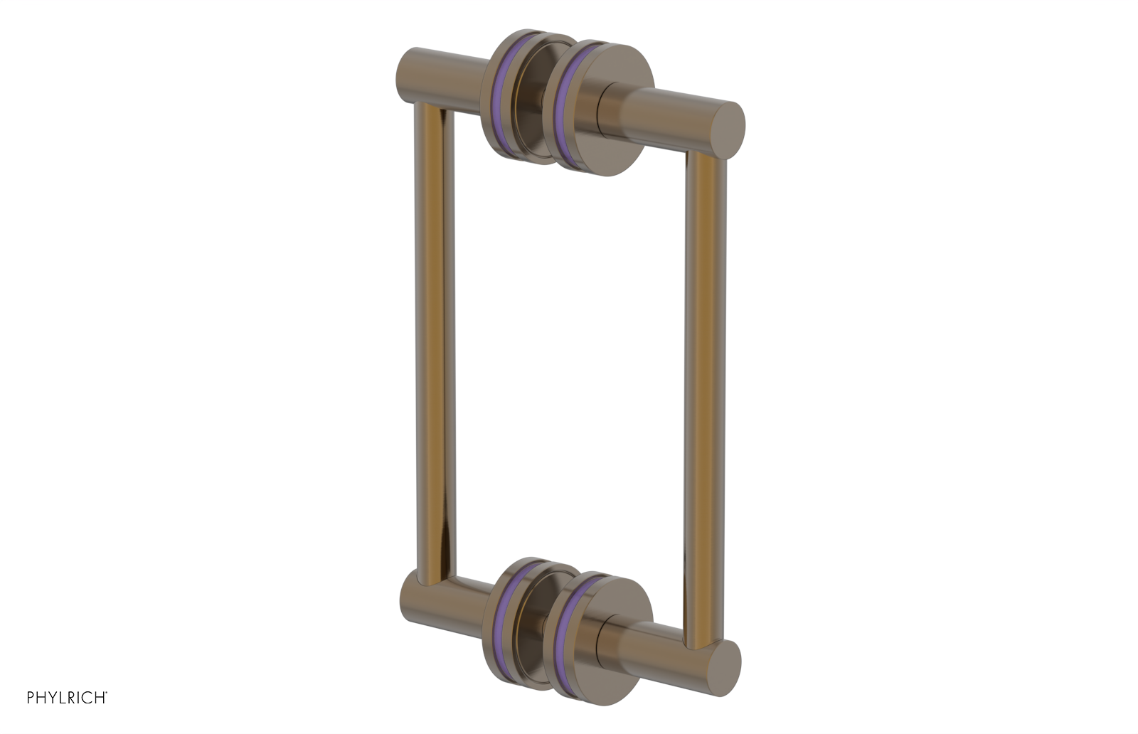 JOLIE - 8" Double Sided Shower Pull with "Purple" Accents 222-93-08