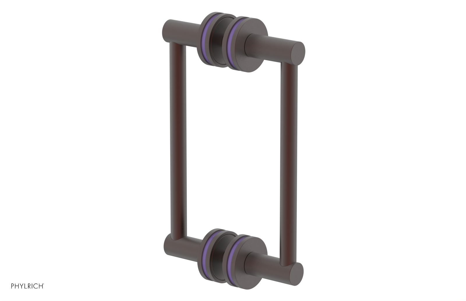 JOLIE - 8" Double Sided Shower Pull with "Purple" Accents 222-93-08