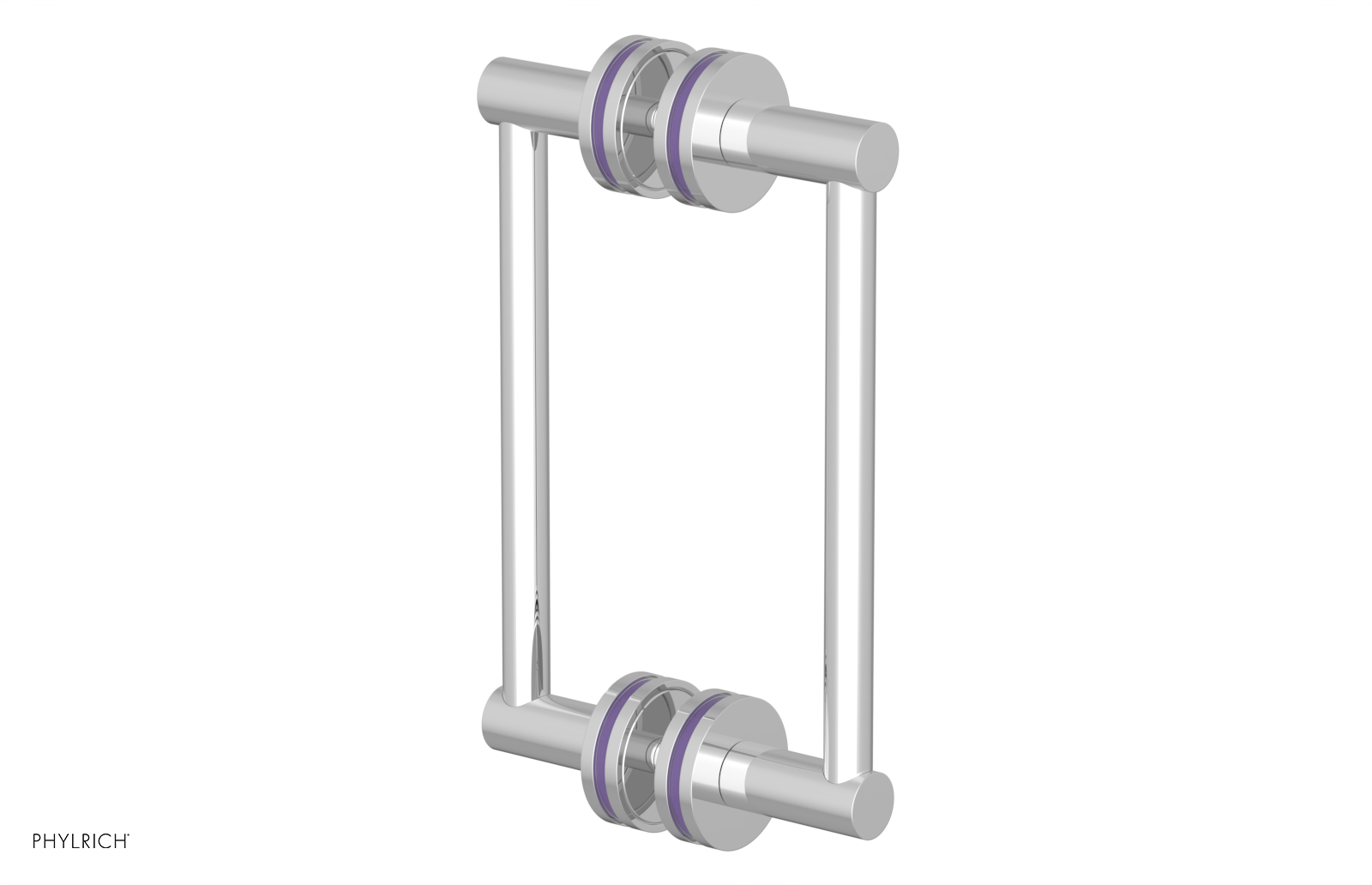 JOLIE - 8" Double Sided Shower Pull with "Purple" Accents 222-93-08