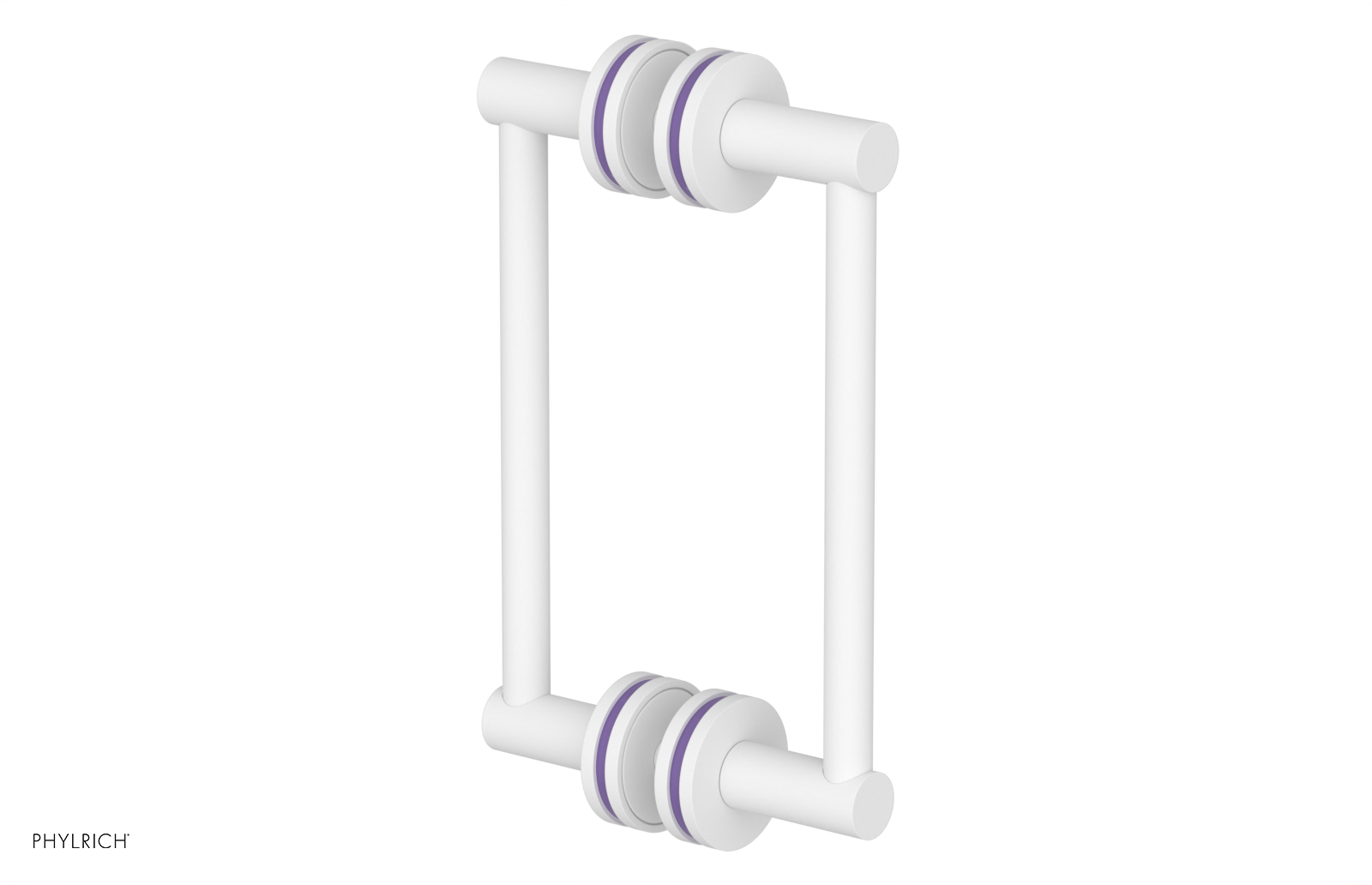 JOLIE - 8" Double Sided Shower Pull with "Purple" Accents 222-93-08