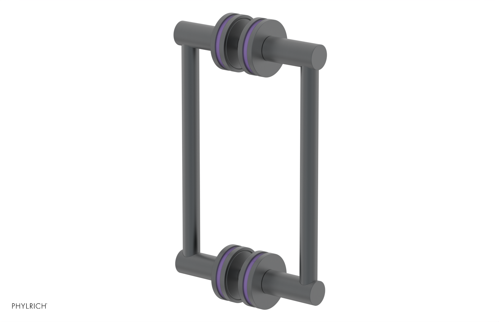 JOLIE - 8" Double Sided Shower Pull with "Purple" Accents 222-93-08