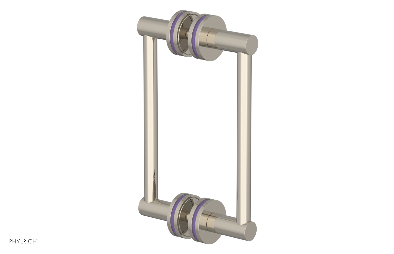 JOLIE - 8" Double Sided Shower Pull with "Purple" Accents 222-93-08