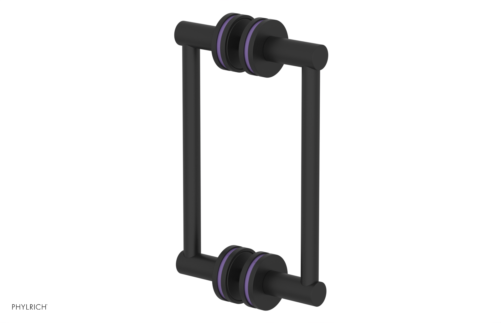 JOLIE - 8" Double Sided Shower Pull with "Purple" Accents 222-93-08