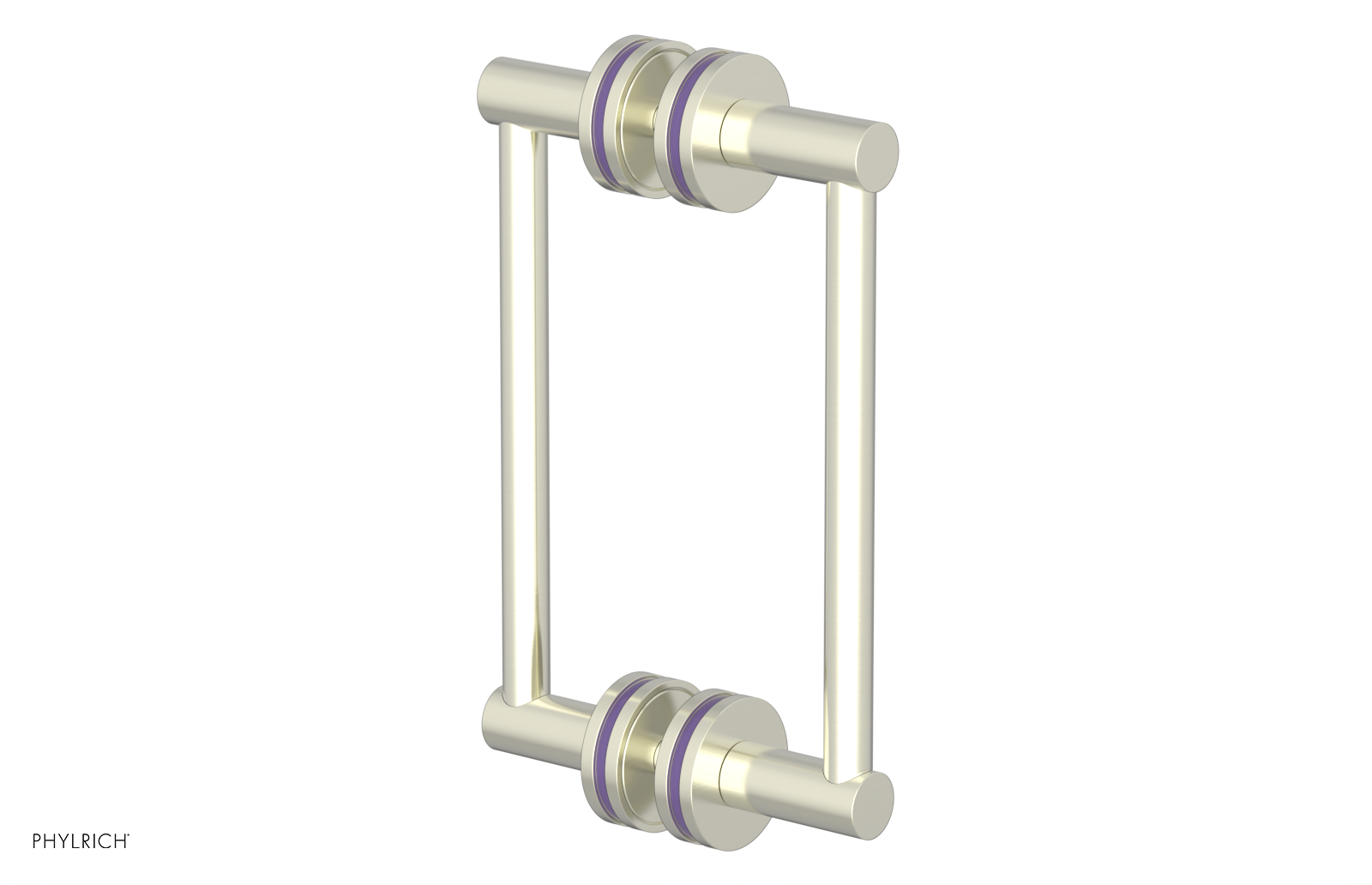 JOLIE - 8" Double Sided Shower Pull with "Purple" Accents 222-93-08