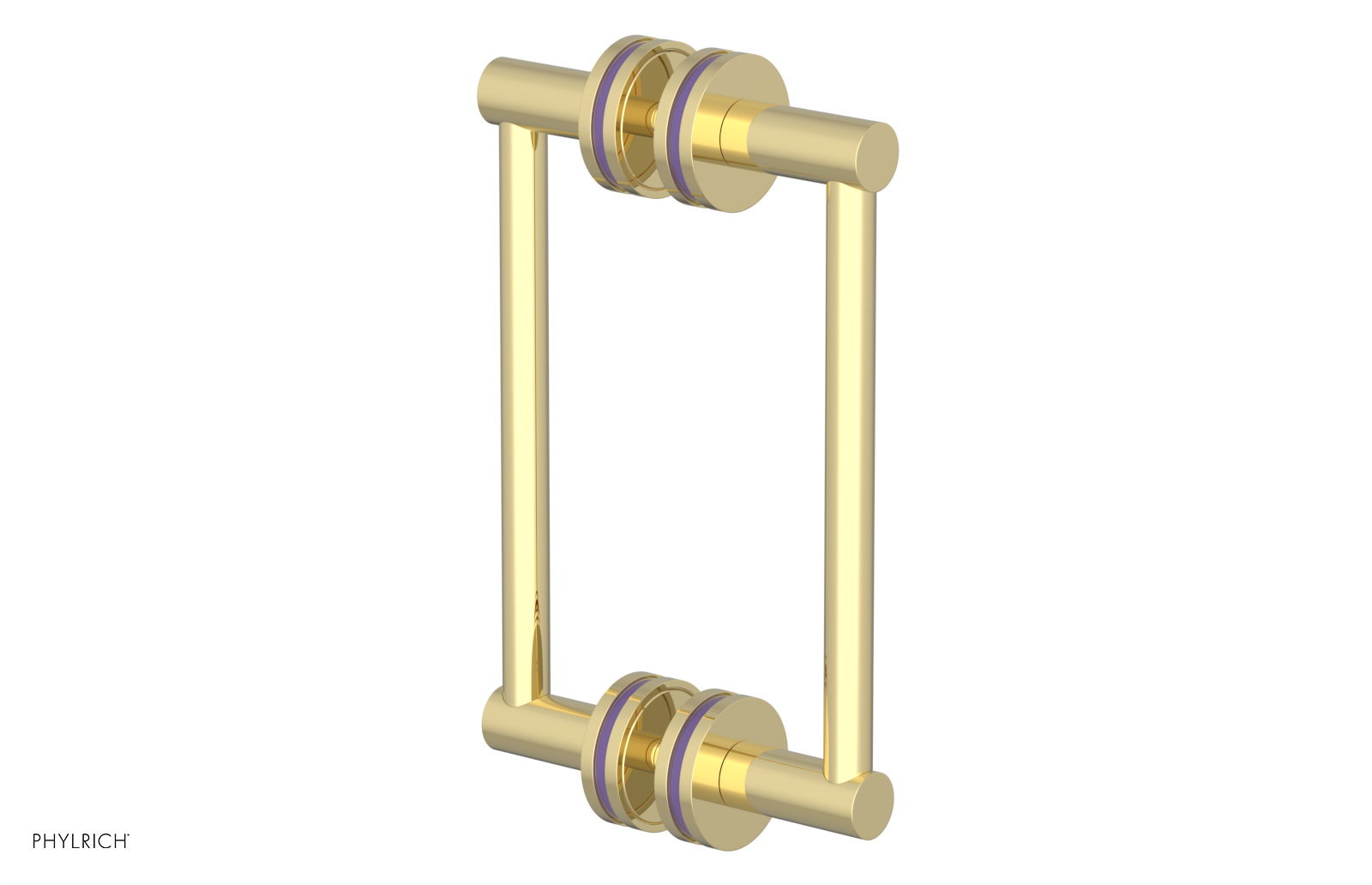 JOLIE - 8" Double Sided Shower Pull with "Purple" Accents 222-93-08