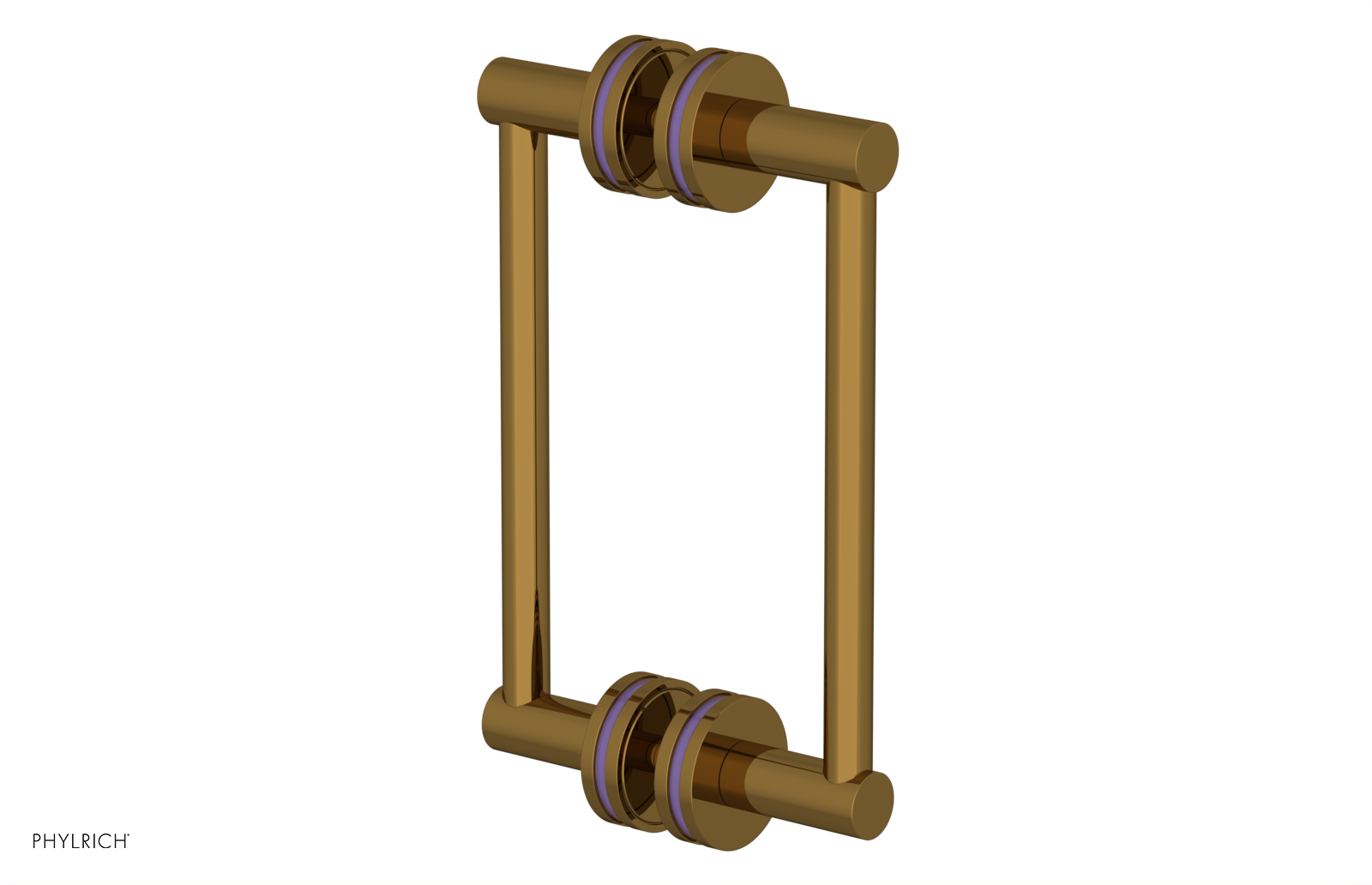 JOLIE - 8" Double Sided Shower Pull with "Purple" Accents 222-93-08