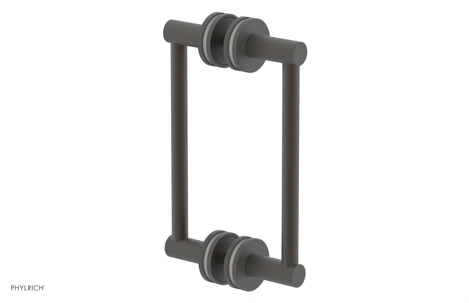 JOLIE - 8" Double Sided Shower Pull with "Grey" Accents 222-93-08