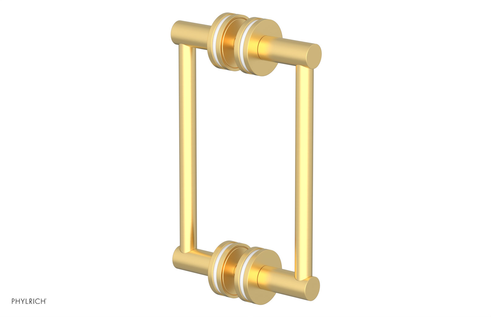 JOLIE - 8" Double Sided Shower Pull with "White" Accents 222-93-08