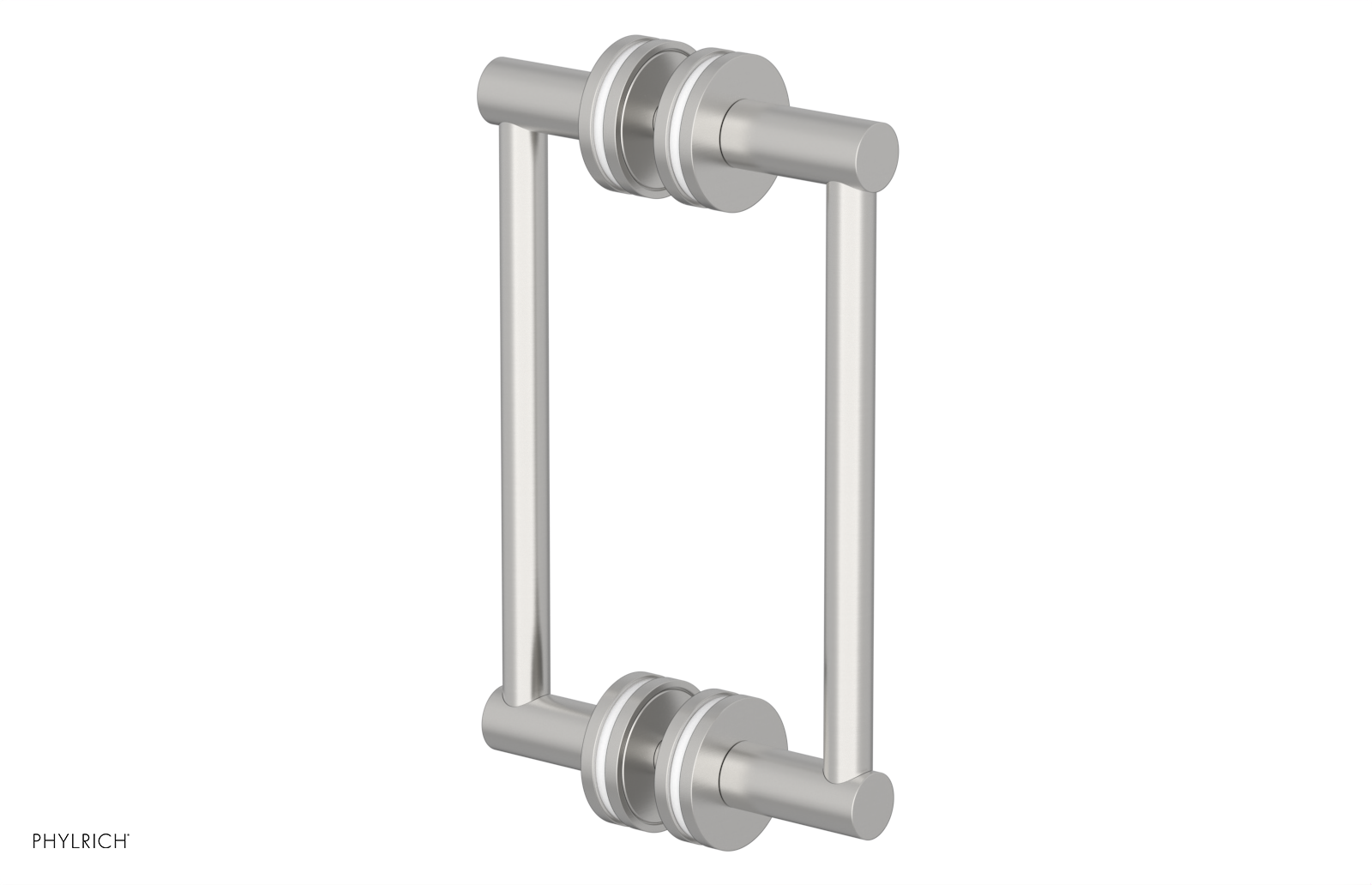 JOLIE - 8" Double Sided Shower Pull with "White" Accents 222-93-08