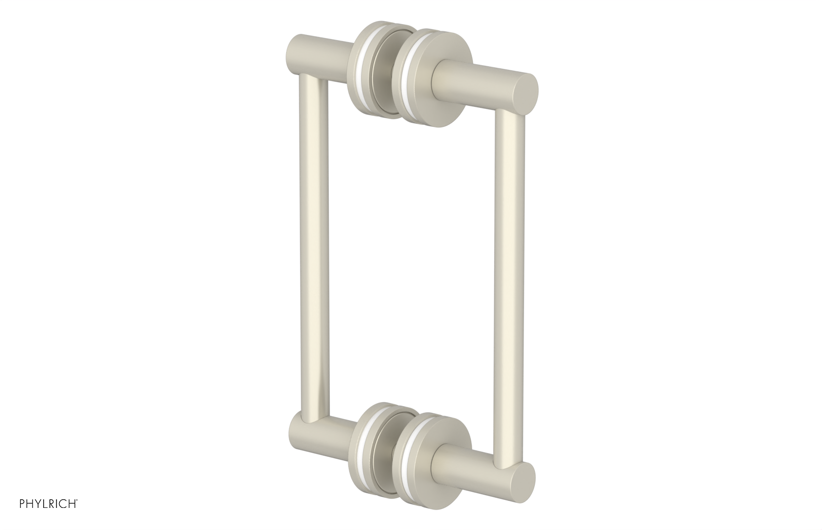 JOLIE - 8" Double Sided Shower Pull with "White" Accents 222-93-08