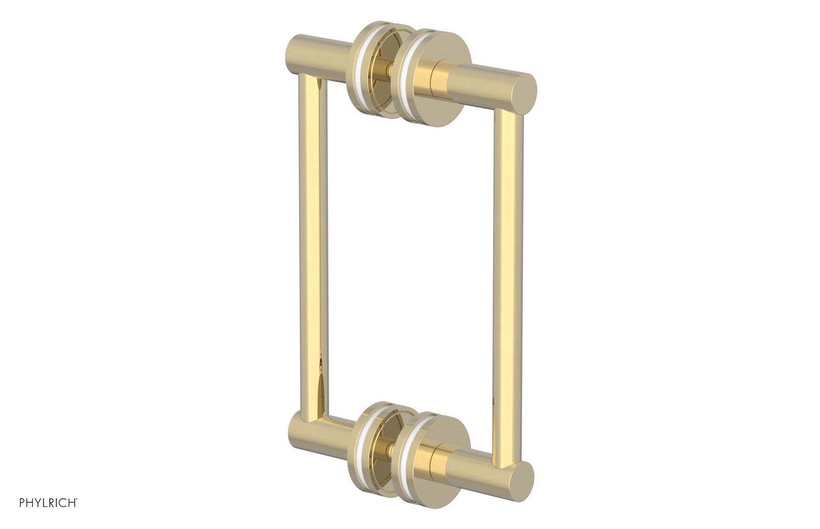 JOLIE - 8" Double Sided Shower Pull with "White" Accents 222-93-08