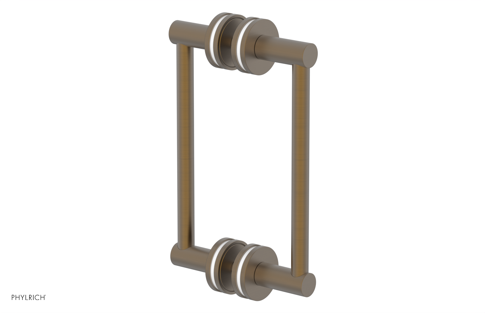 JOLIE - 8" Double Sided Shower Pull with "White" Accents 222-93-08