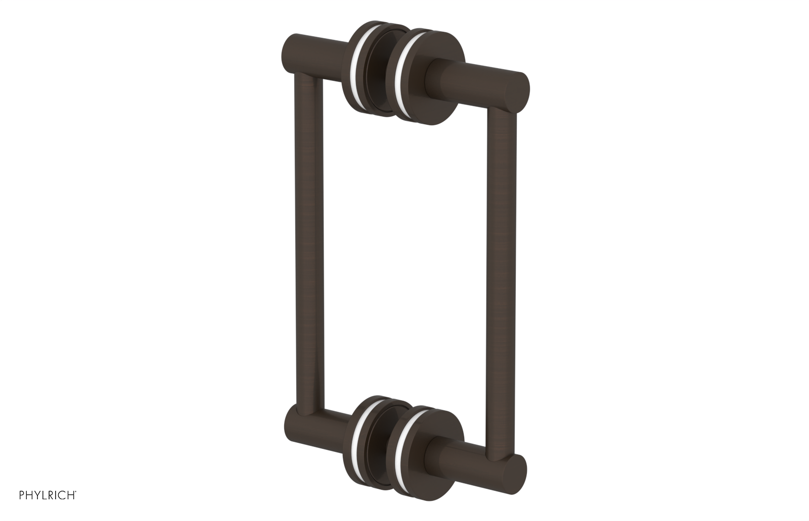 JOLIE - 8" Double Sided Shower Pull with "White" Accents 222-93-08