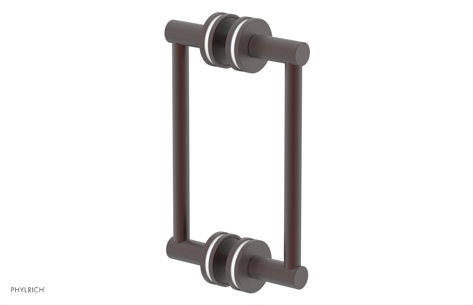 JOLIE - 8" Double Sided Shower Pull with "White" Accents 222-93-08