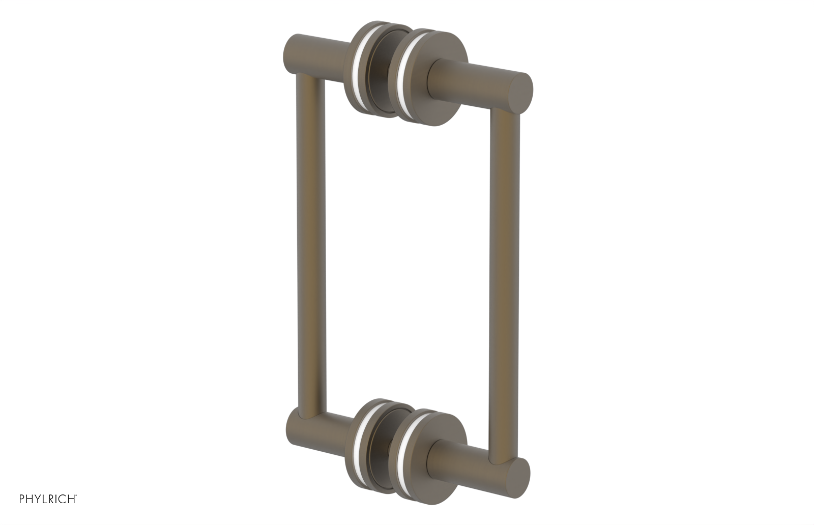 JOLIE - 8" Double Sided Shower Pull with "White" Accents 222-93-08