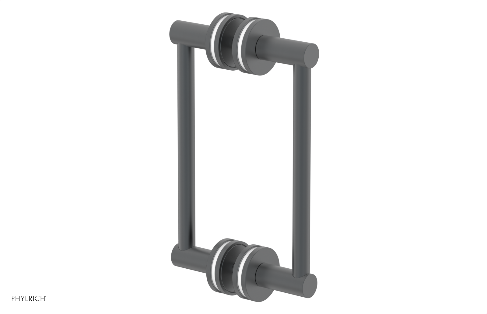 JOLIE - 8" Double Sided Shower Pull with "White" Accents 222-93-08