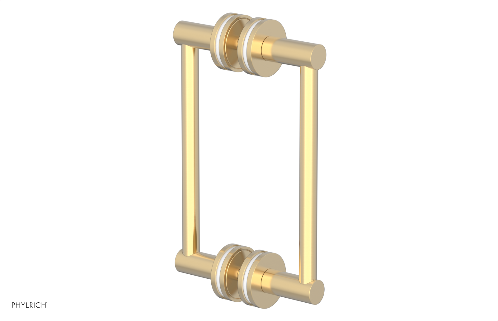 JOLIE - 8" Double Sided Shower Pull with "White" Accents 222-93-08