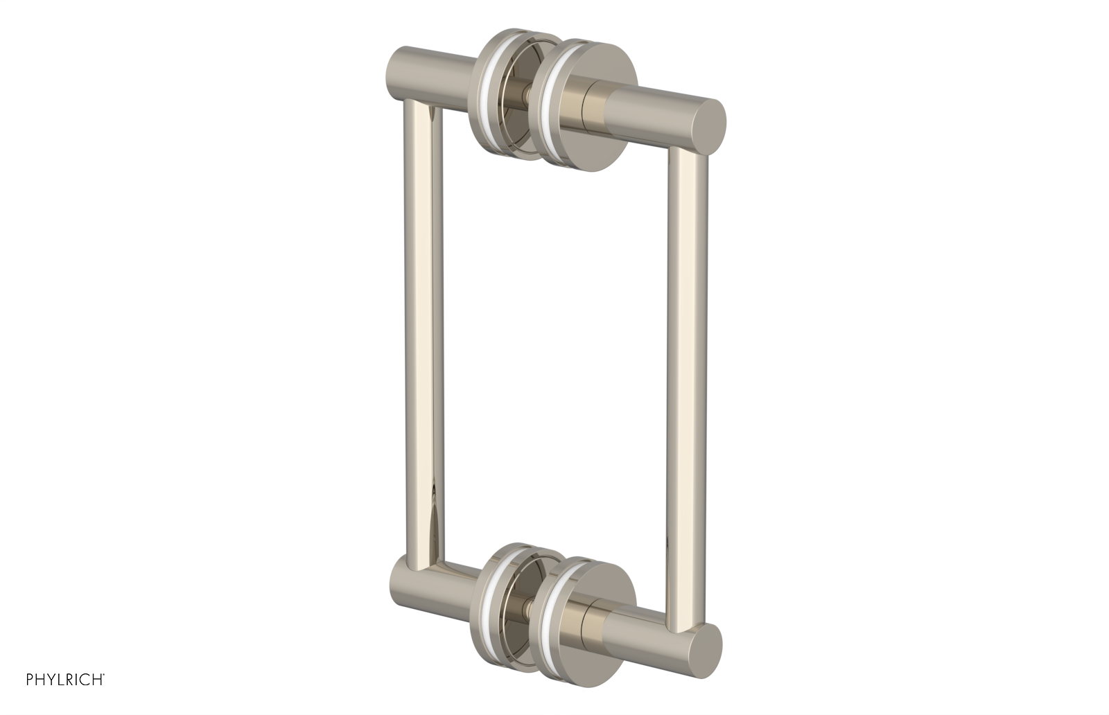 JOLIE - 8" Double Sided Shower Pull with "White" Accents 222-93-08