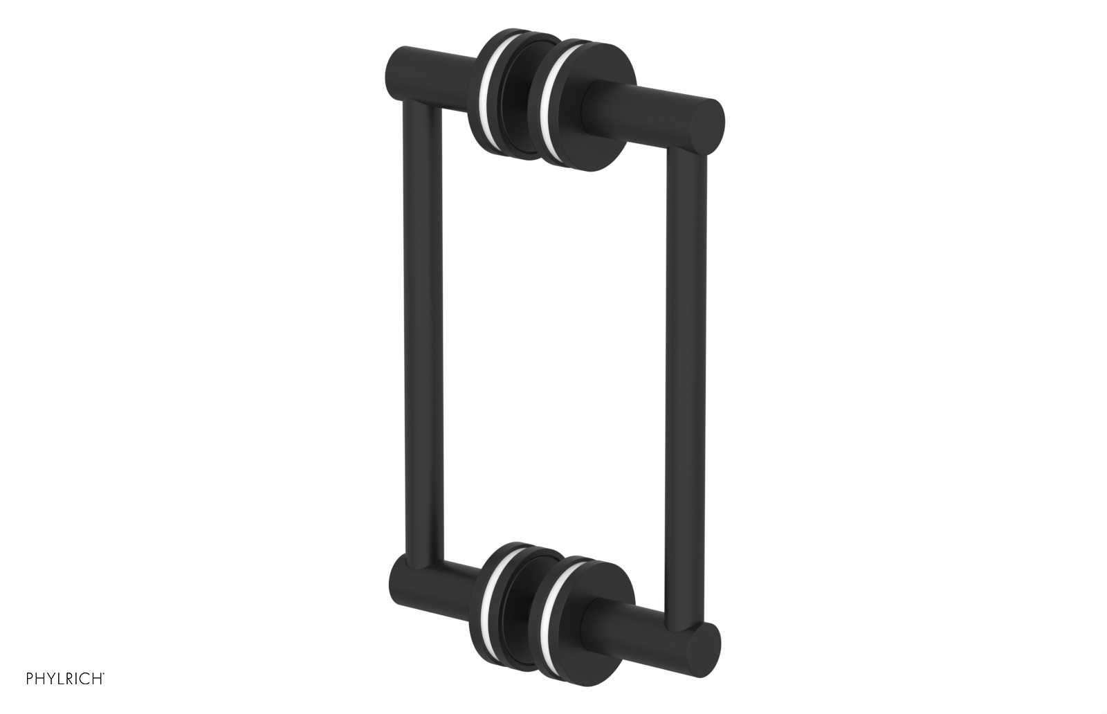 JOLIE - 8" Double Sided Shower Pull with "White" Accents 222-93-08