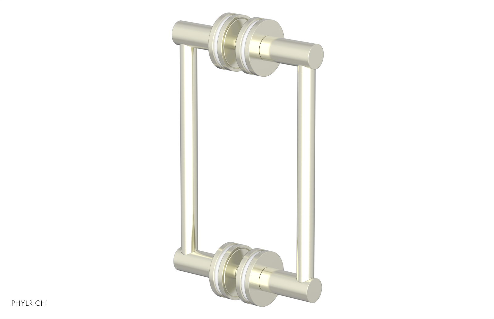 JOLIE - 8" Double Sided Shower Pull with "White" Accents 222-93-08