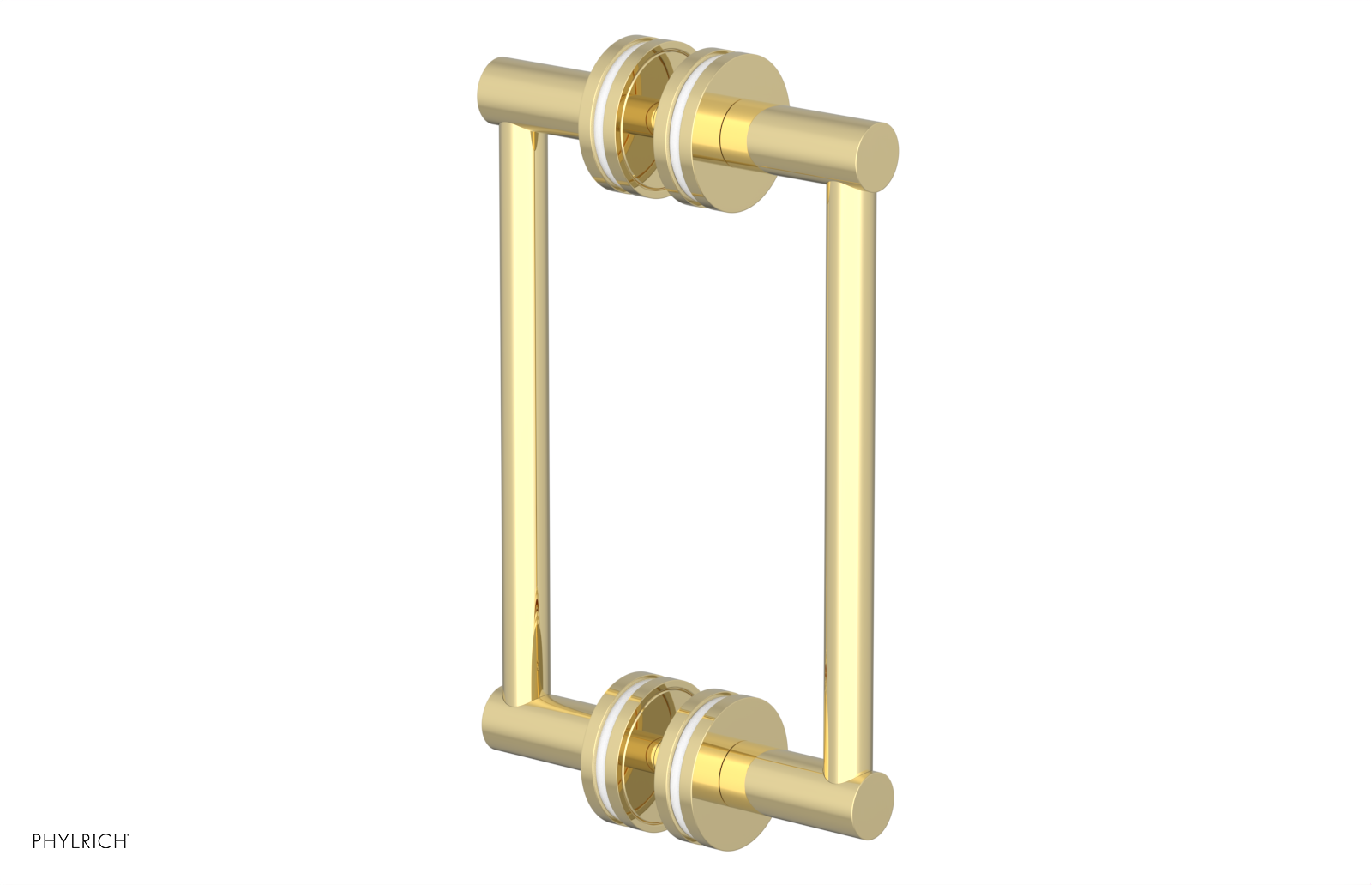 JOLIE - 8" Double Sided Shower Pull with "White" Accents 222-93-08