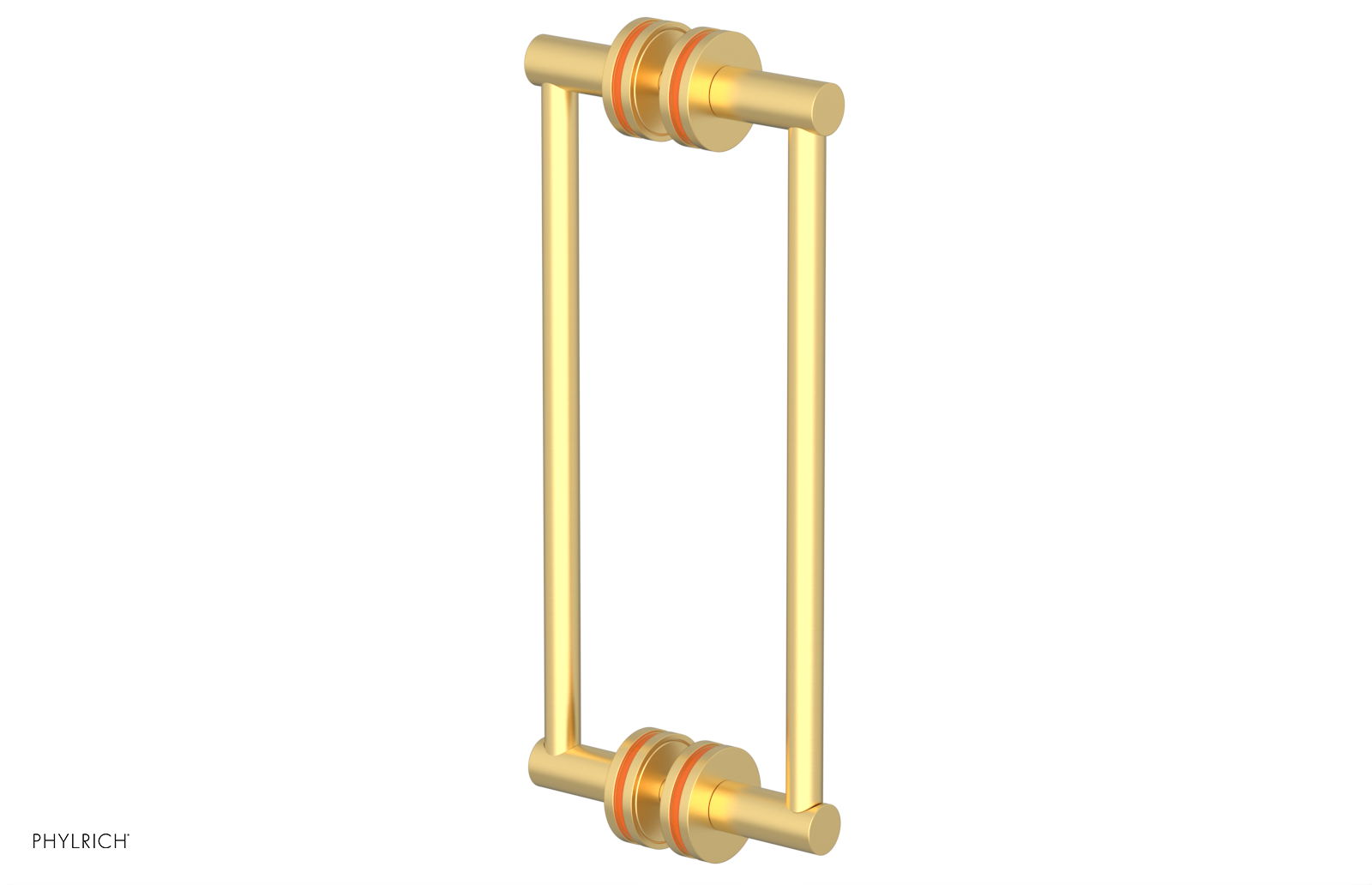 JOLIE - 12" Double Sided Shower Pull with "Orange" Accents 222-93-12