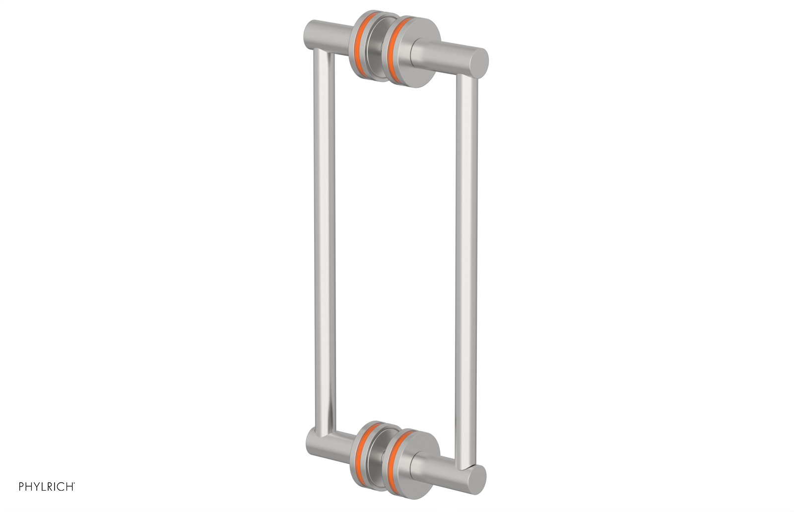 JOLIE - 12" Double Sided Shower Pull with "Orange" Accents 222-93-12