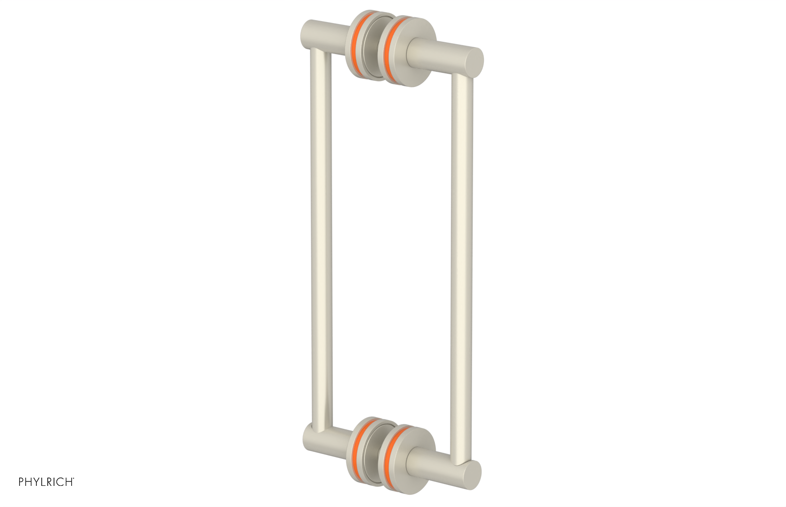 JOLIE - 12" Double Sided Shower Pull with "Orange" Accents 222-93-12