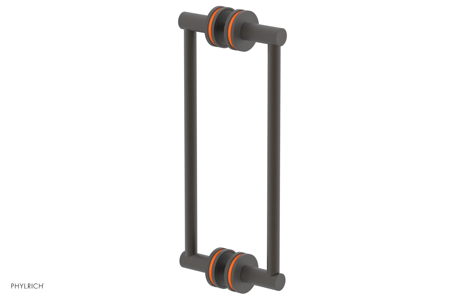 JOLIE - 12" Double Sided Shower Pull with "Orange" Accents 222-93-12