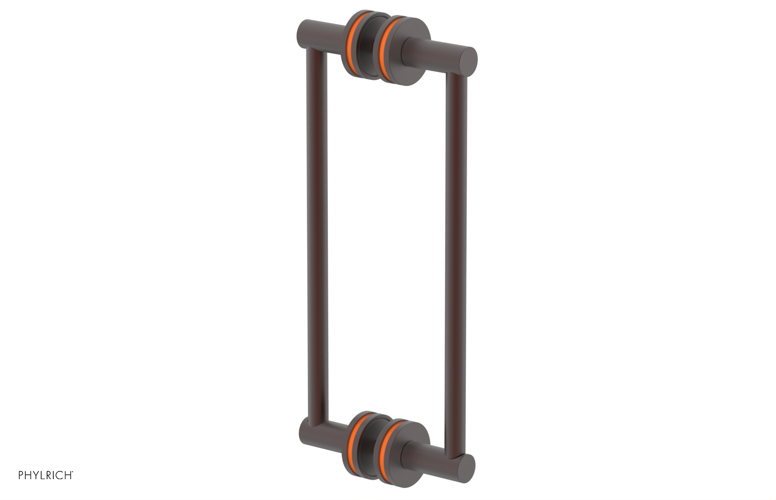 JOLIE - 12" Double Sided Shower Pull with "Orange" Accents 222-93-12