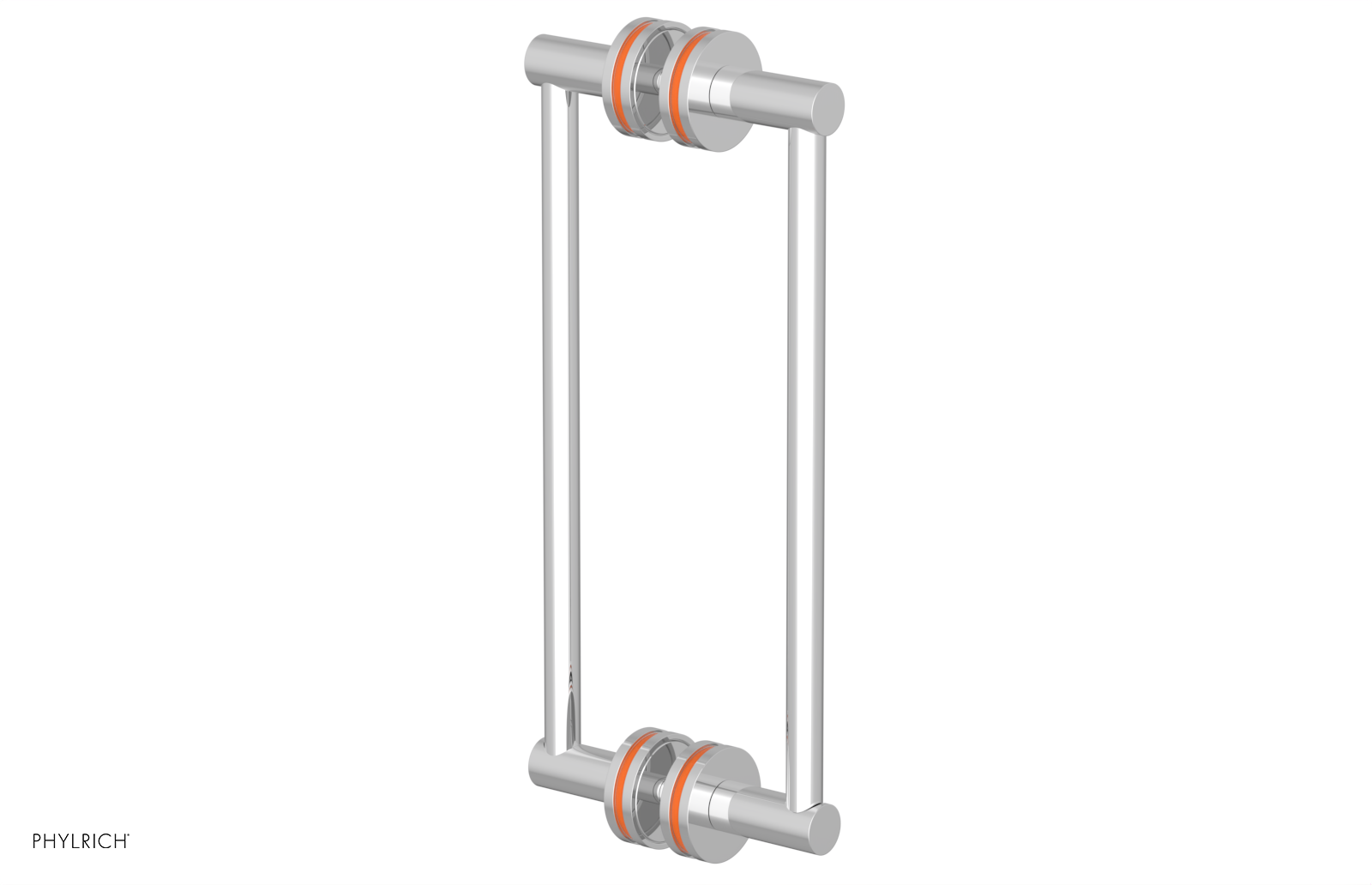JOLIE - 12" Double Sided Shower Pull with "Orange" Accents 222-93-12