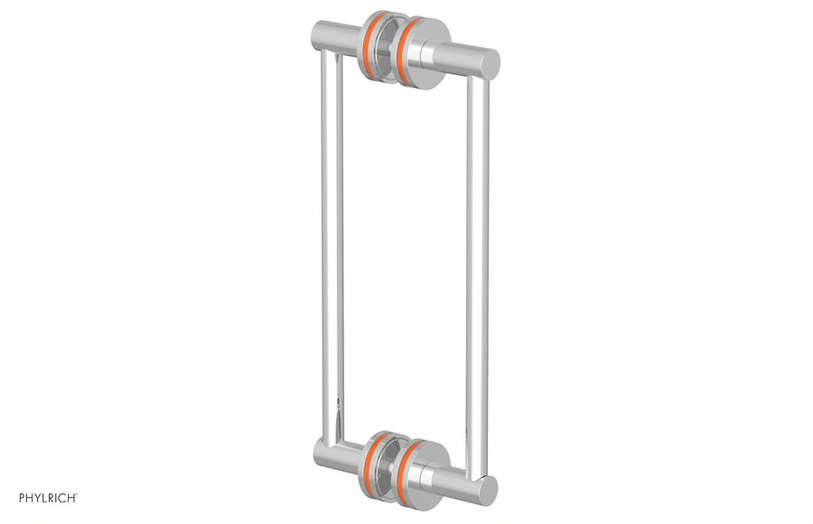 JOLIE - 12" Double Sided Shower Pull with "Orange" Accents 222-93-12
