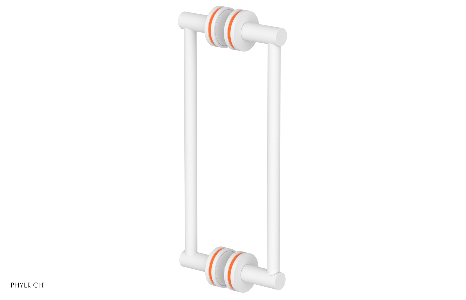 JOLIE - 12" Double Sided Shower Pull with "Orange" Accents 222-93-12