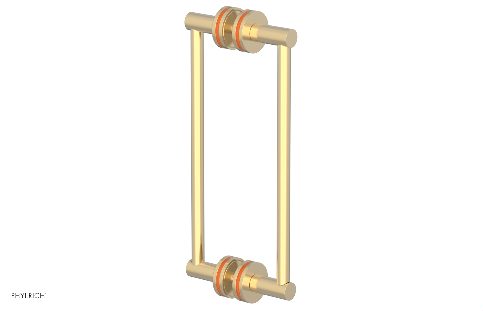 JOLIE - 12" Double Sided Shower Pull with "Orange" Accents 222-93-12