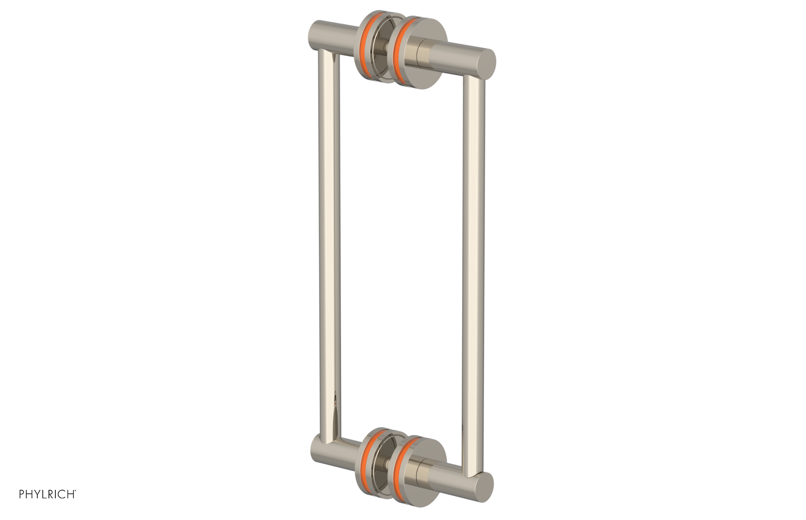 JOLIE - 12" Double Sided Shower Pull with "Orange" Accents 222-93-12