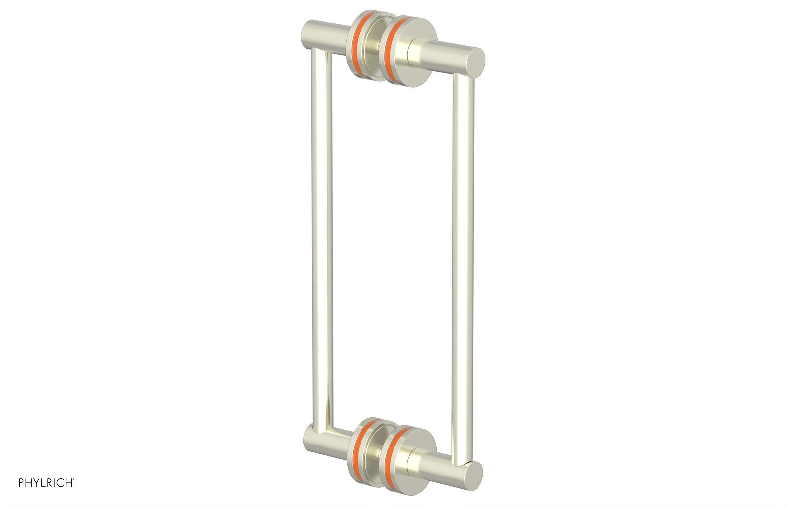 JOLIE - 12" Double Sided Shower Pull with "Orange" Accents 222-93-12