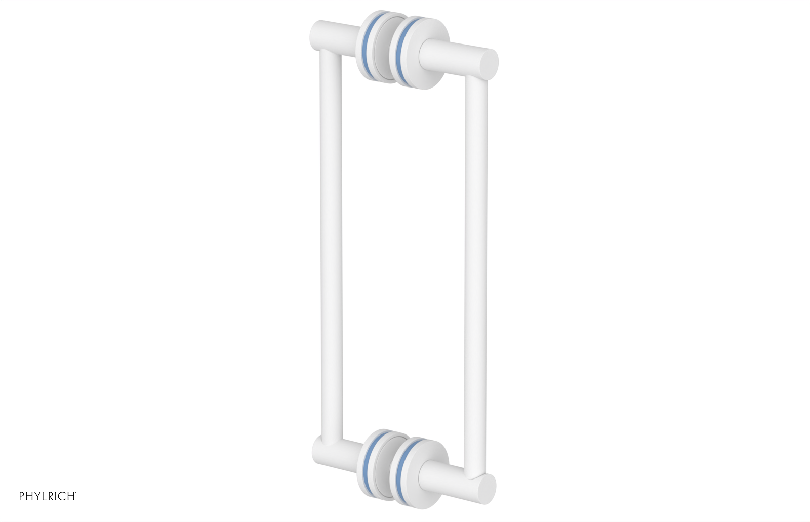 JOLIE - 12" Double Sided Shower Pull with "Light Blue" Accents 222-93-12