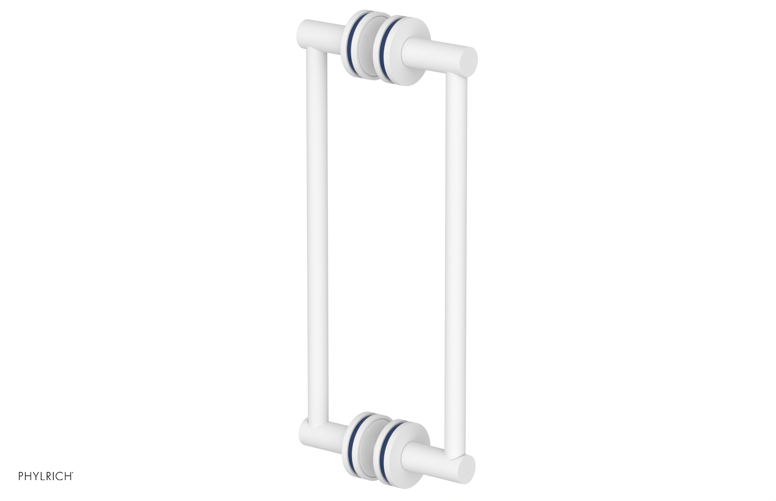 JOLIE - 12" Double Sided Shower Pull with "Navy Blue" Accents 222-93-12