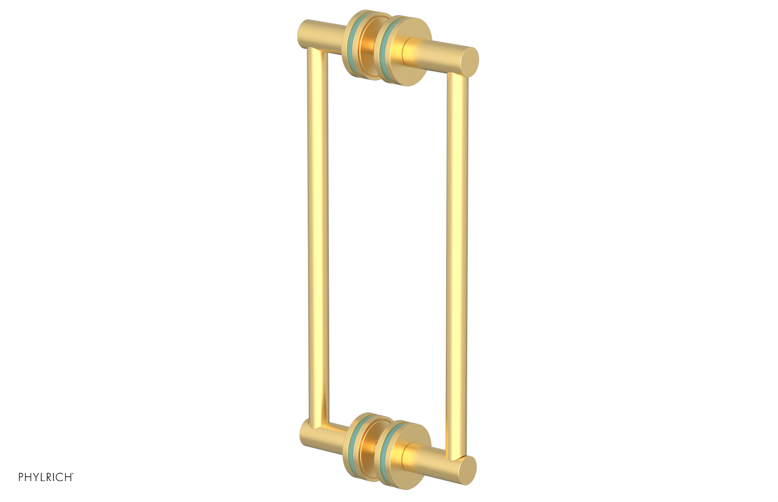 JOLIE - 12" Double Sided Shower Pull with "Turqoise" Accents 222-93-12