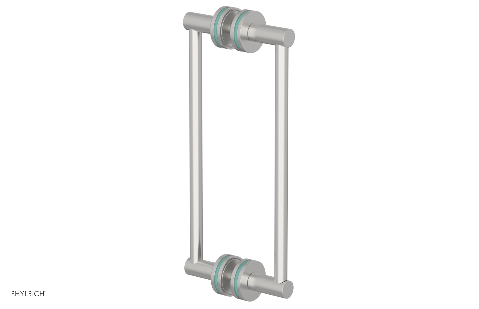 JOLIE - 12" Double Sided Shower Pull with "Turqoise" Accents 222-93-12