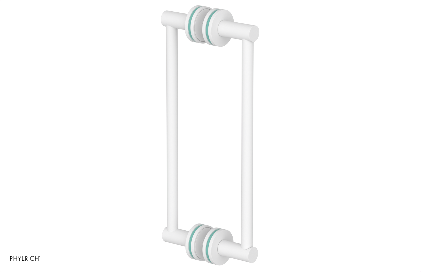 JOLIE - 12" Double Sided Shower Pull with "Turqoise" Accents 222-93-12