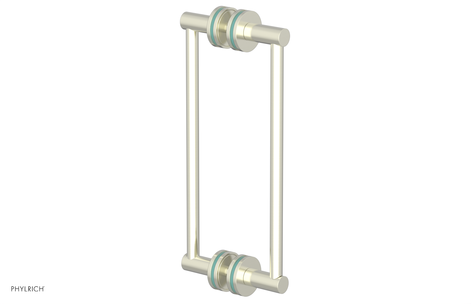 JOLIE - 12" Double Sided Shower Pull with "Turqoise" Accents 222-93-12
