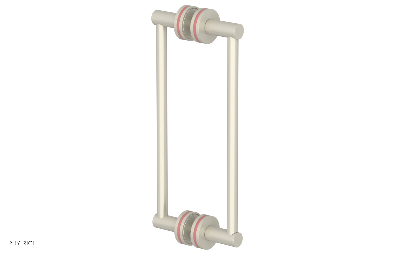 JOLIE - 12" Double Sided Shower Pull with "Pink" Accents 222-93-12