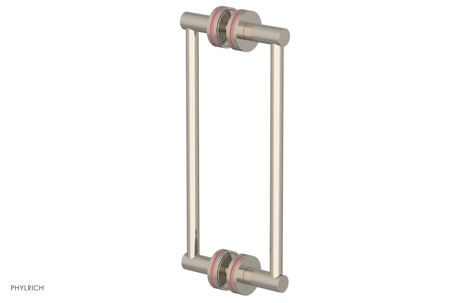 JOLIE - 12" Double Sided Shower Pull with "Pink" Accents 222-93-12