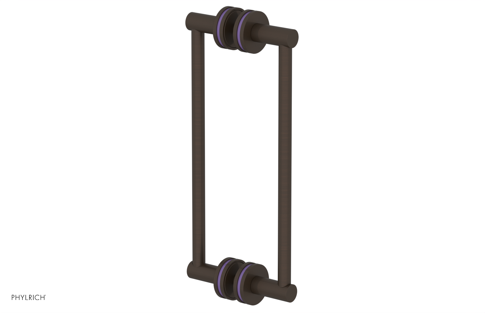 JOLIE - 12" Double Sided Shower Pull with "Purple" Accents 222-93-12