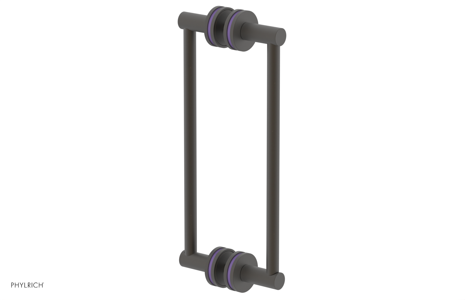JOLIE - 12" Double Sided Shower Pull with "Purple" Accents 222-93-12