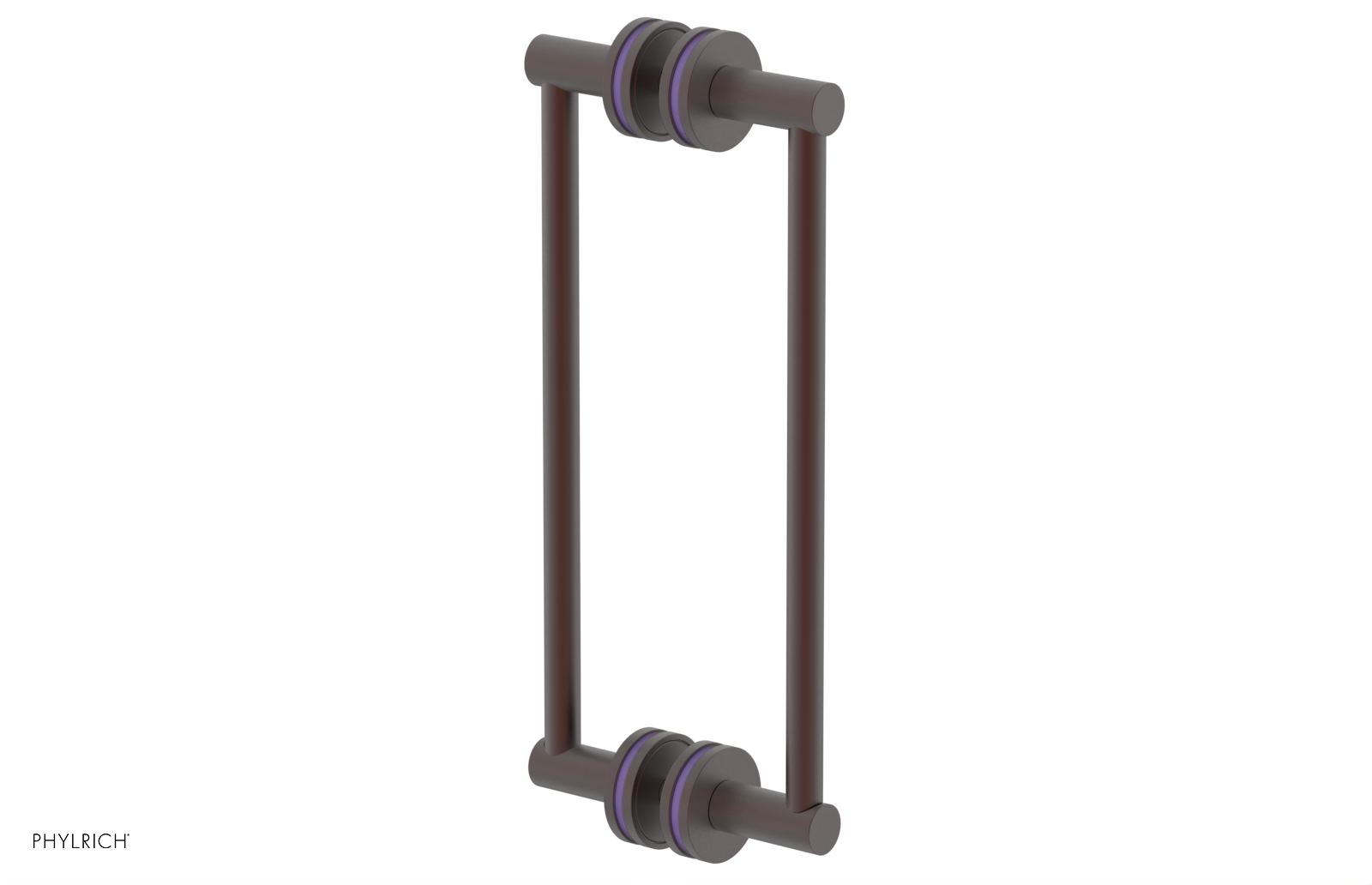 JOLIE - 12" Double Sided Shower Pull with "Purple" Accents 222-93-12