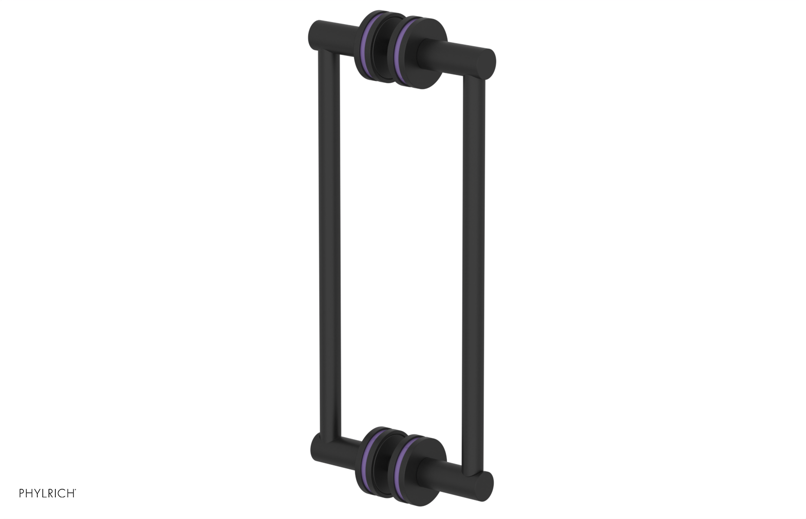 JOLIE - 12" Double Sided Shower Pull with "Purple" Accents 222-93-12