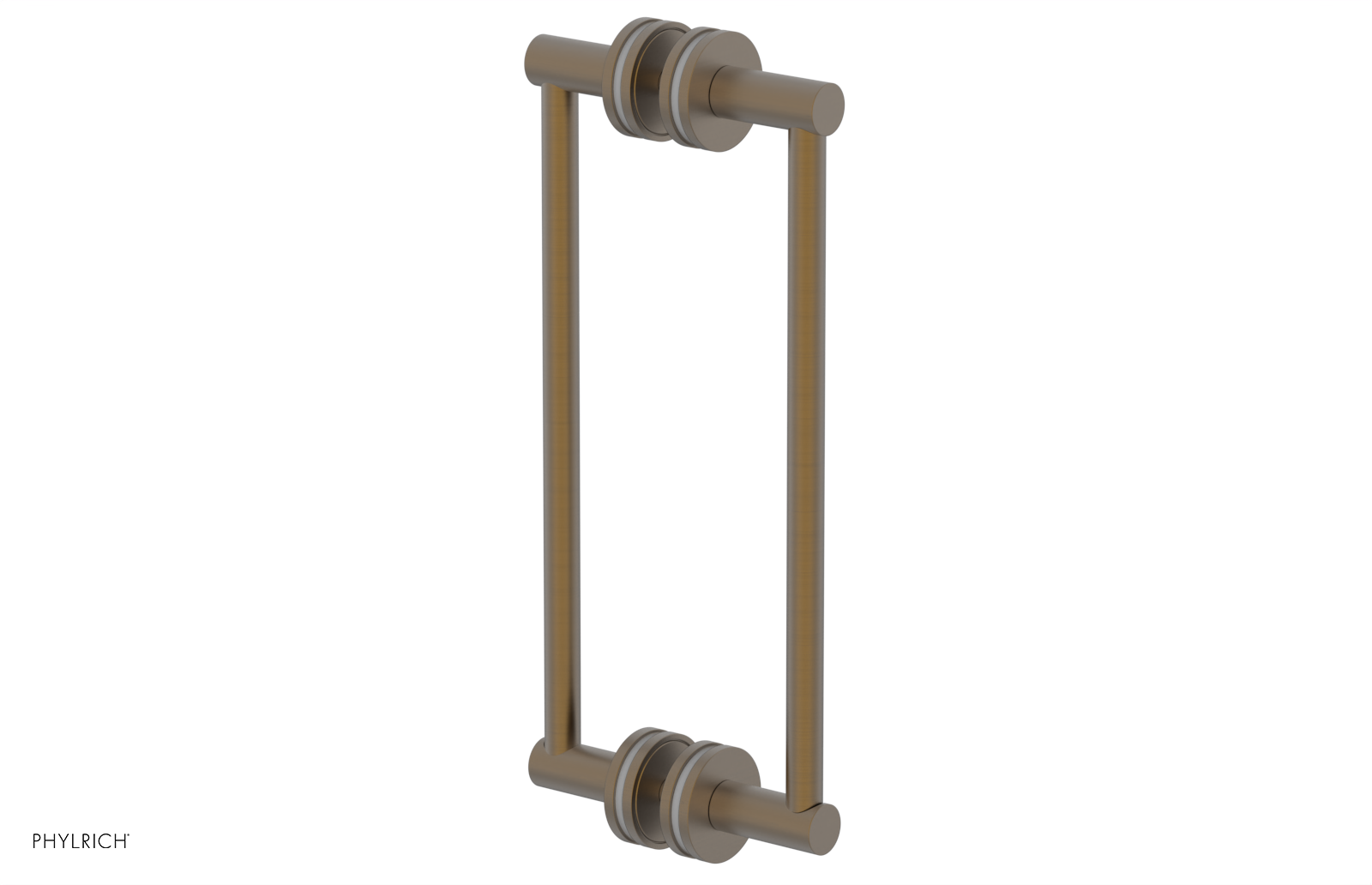 JOLIE - 12" Double Sided Shower Pull with "Grey" Accents 222-93-12