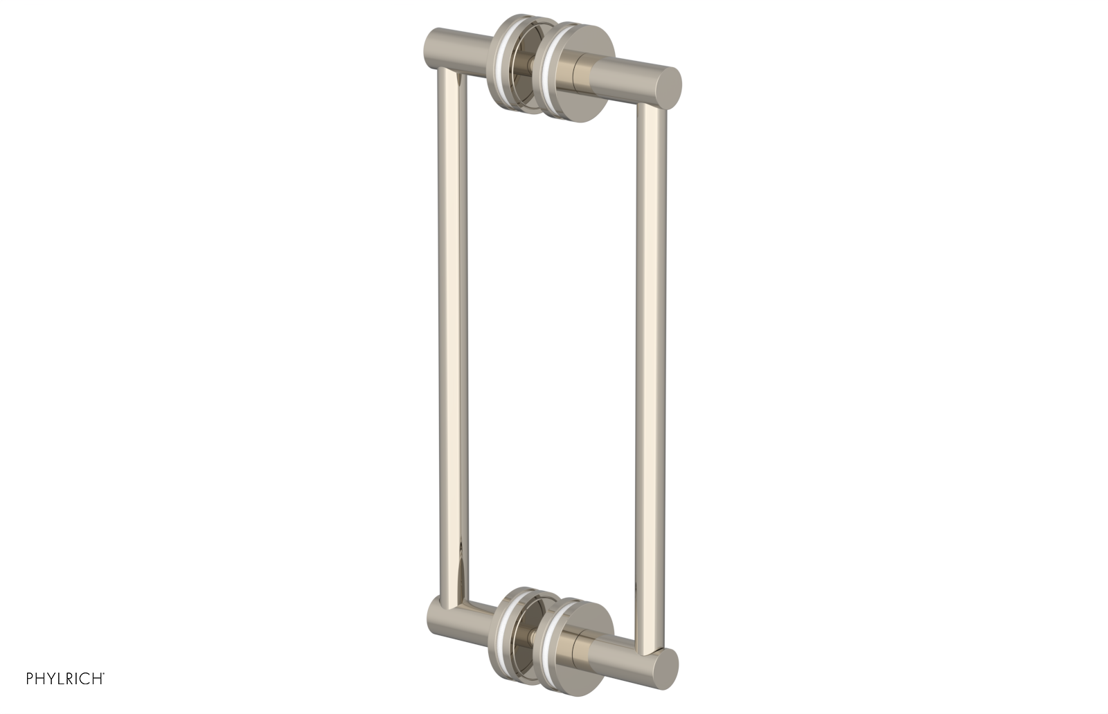 JOLIE - 12" Double Sided Shower Pull with "White" Accents 222-93-12